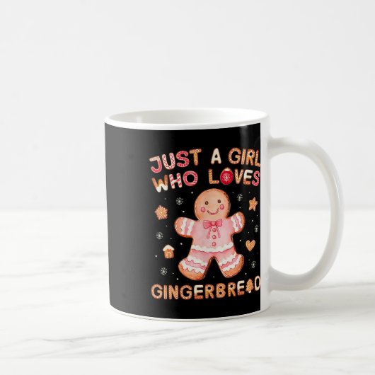 Nur ein Mädchen, das Lieben Lebkuchen Mann Funny C Kaffeetasse (Rechts)