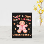 Nur ein Mädchen, das Lieben Lebkuchen Mann Funny C Karte (Gelbe Blume)