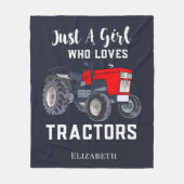 Nur ein Mädchen, das Lieben macht Fleecedecke (Vorderseite)