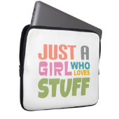 Nur ein Mädchen, das Lieben macht Laptopschutzhülle (Vorne Rechts)