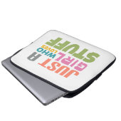 Nur ein Mädchen, das Lieben macht Laptopschutzhülle (Vorne Knopf)