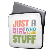Nur ein Mädchen, das Lieben macht Laptopschutzhülle (Vorderseite Links)