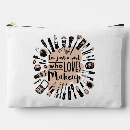 Nur ein Mädchen, das Lieben macht Zubehörtasche (Vorderseite)