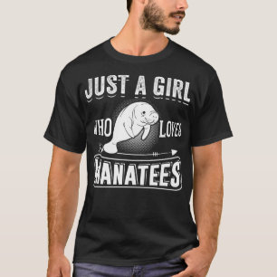 Nur ein Mädchen, das Lieben Manatees Funny Manatee T-Shirt