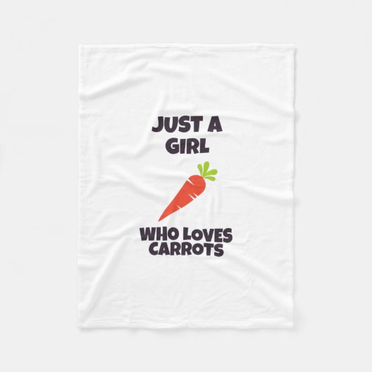 Nur ein Mädchen, das Lieben Möhren trägt Fleecedecke (Vorderseite)