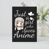 Nur ein Mädchen, das Lieben niedliches Cosplay ani Einladung (Stehend Vorderseite)