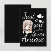 Nur ein Mädchen, das Lieben niedliches Cosplay ani Einladung (Vorne/Hinten)