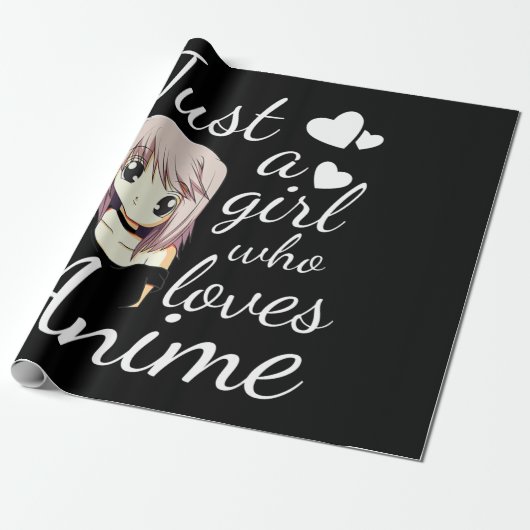 Nur ein Mädchen, das Lieben niedliches Cosplay ani Geschenkpapier (Ungerollt)
