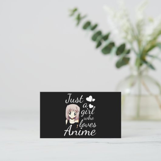 Nur ein Mädchen, das Lieben niedliches Cosplay ani Visitenkarte (Stehend Vorderseite)