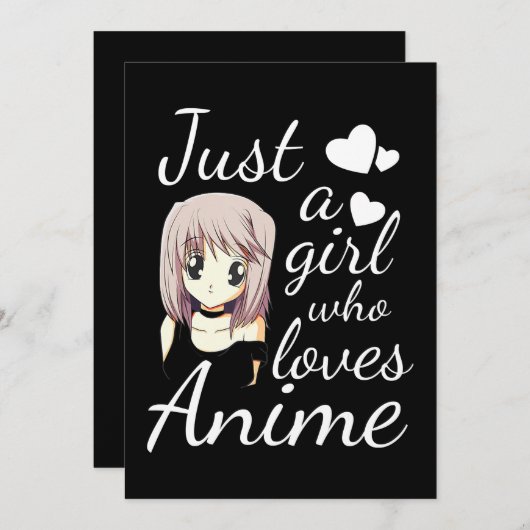 Nur ein Mädchen, das Lieben niedliches Cosplay anr Einladung (Vorne/Hinten)