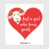 Nur ein Mädchen, das Lieben Niedliches Rotes Herz Aufkleber (Blatt)