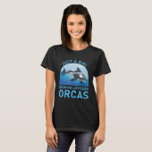 Nur ein Mädchen, das Lieben Orcas Funny Orca T-Shirt (Vorne ganz)