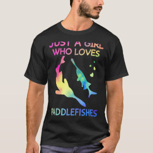 Nur ein Mädchen, das Lieben Paddlefischfische Funn T-Shirt