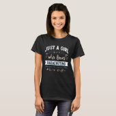 Nur ein Mädchen, das Lieben Parachuting Funny Gesc T-Shirt (Vorne ganz)