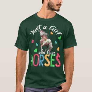 Nur ein Mädchen, das Lieben Pferde Blumenhorn Blum T-Shirt