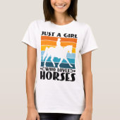 Nur ein Mädchen, das Lieben Pferde Funny Pferd Bes T-Shirt (Vorderseite)