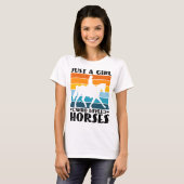 Nur ein Mädchen, das Lieben Pferde Funny Pferd Bes T-Shirt (Vorne ganz)