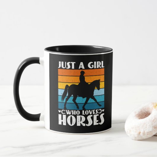 Nur ein Mädchen, das Lieben Pferde Funny Pferd Bes Tasse (Mit Donut)