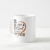 Nur ein Mädchen, das Lieben Pferde Herz Pferd Kaffeetasse (Vorderseite Links)