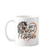 Nur ein Mädchen, das Lieben Pferde Herz Pferd