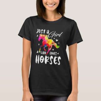 Nur ein Mädchen, das Lieben Pferde Niedlich schöne T-Shirt
