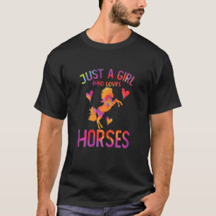 Nur ein Mädchen, das Lieben Pferde Niedliche Pferd T-Shirt