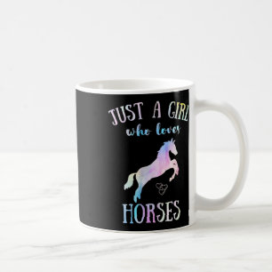 Nur ein Mädchen, das Lieben Pferde Pferde reiten S Kaffeetasse