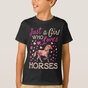 Nur ein Mädchen, das Lieben Pferde Pferde reiten S T-Shirt