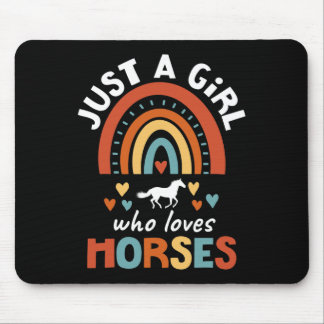 Nur ein Mädchen, das Lieben Pferde reiten für Mädc Mousepad