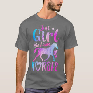 Nur ein Mädchen, das Lieben Pferde reiten Niedlich T-Shirt