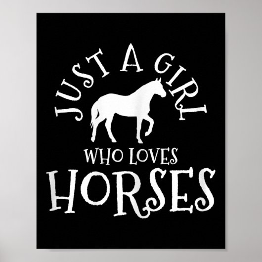 Nur ein Mädchen, das Lieben Pferde Reiten Poster (Vorne)