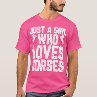 Nur ein Mädchen, das Lieben Pferde Reiten T-Shirt