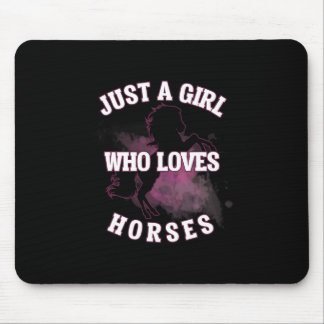Nur ein Mädchen, das Lieben Pferde Sportler Reiten Mousepad
