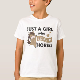 Nur ein Mädchen, das Lieben Pferde süße Pony T-Shirt