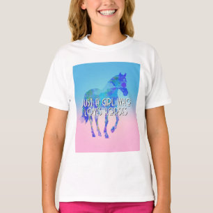 Nur ein Mädchen, das Lieben Pferde T - Shirt