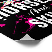 Nur ein Mädchen, das Lieben Pferde und Skifahrer L Poster (Ecke)