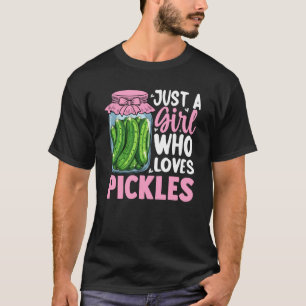 Nur ein Mädchen, das Lieben pickelt T-Shirt