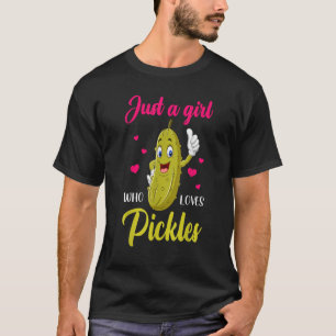 Nur ein Mädchen, das Lieben Pickles Cucumber Vegan T-Shirt