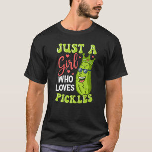 Nur ein Mädchen, das Lieben Pickles Gurken Vegan P T-Shirt