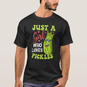 Nur ein Mädchen, das Lieben Pickles Gurken Vegan P T-Shirt