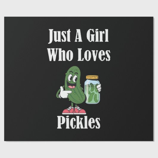 Nur ein Mädchen, das Lieben Pickles Pickles. Geschenkpapier (Flach)