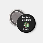 Nur ein Mädchen, das Lieben Pickles Pickles. Magnet (Vorderseite/Rückseite)