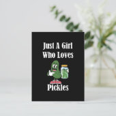 Nur ein Mädchen, das Lieben Pickles Pickles. Postkarte (Stehend Vorderseite)