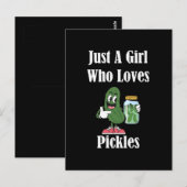 Nur ein Mädchen, das Lieben Pickles Pickles. Postkarte (Vorne/Hinten)