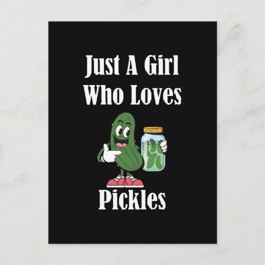 Nur ein Mädchen, das Lieben Pickles Pickles. Postkarte (Vorderseite)