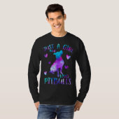 Nur ein Mädchen, das Lieben Pitbules Galaxy Space  T-Shirt (Vorne ganz)