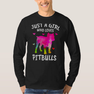 Nur ein Mädchen, das Lieben Pitbull Terrier Dog Ei T-Shirt