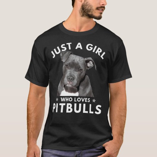 Nur ein Mädchen, das Lieben Pitbulls essenziell 22 T-Shirt (Vorderseite)