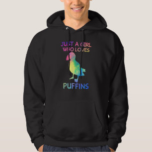 Nur ein Mädchen, das Lieben Puffins Funny Puffin B Hoodie