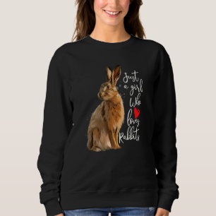 Nur ein Mädchen, das Lieben Rabbits Bunny Women Ki Sweatshirt